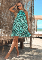 Wzorzysta Kleid mini na ramiączkach z wiskozą Aqua Wave Türkis