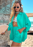 Viskoseset Hemd und Shorts Summer Essence Türkis