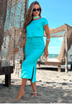 Bawełniana Kleid ze ściągaczem Moonlight Harbor Dunkelblau