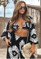 Set 3w1 Top, Hemd i Hose wide leg Mit Muster Fiesta Time Schwarz