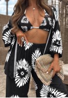Set 3w1 Top, Hemd i Hose wide leg Mit Muster Fiesta Time Schwarz