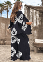Set 3w1 Top, Hemd i Hose wide leg Mit Muster Fiesta Time Schwarz