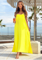 Kleid maxi na ramiączkach Ocean Mist Himmelblau