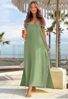 Kleid maxi na ramiączkach Ocean Mist Himmelblau