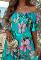 Kwiecista Kleid maxi Summer Florisa Türkis