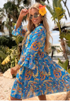 Wzorzysta Kleid Magnala Summer Kobaltblau