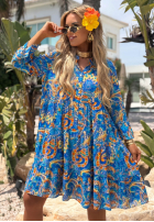 Wzorzysta Kleid Magnala Summer Kobaltblau