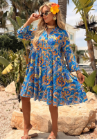 Wzorzysta Kleid Magnala Summer Kobaltblau