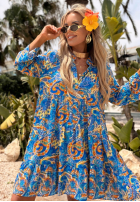 Wzorzysta Kleid Magnala Summer Kobaltblau