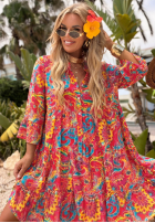 Wzorzysta Kleid Magnala Summer Fuchsia