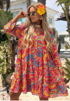 Wzorzysta Kleid Magnala Summer Fuchsia
