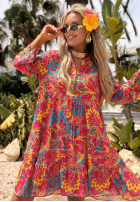 Wzorzysta Kleid Magnala Summer Fuchsia
