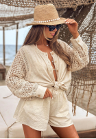 Ażurowa Hemd boho Costarican Ecru