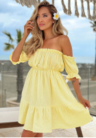 Muślinowa sukienka Kleid im spanischen Stil Sunset Touch Gelb