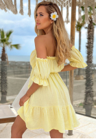 Muślinowa sukienka Kleid im spanischen Stil Sunset Touch Gelb
