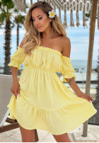 Muślinowa sukienka Kleid im spanischen Stil Sunset Touch Gelb