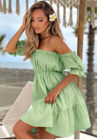 Muślinowa sukienka Kleid im spanischen Stil Sunset Touch Gelb