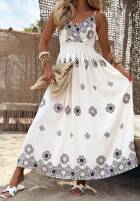 Wzorzysta Kleid maxi na ramiączkach Summer Oasis biało-Schwarz