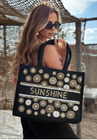 Pleciona Tasche wyszywana koralikami boho Sunshine Beads Beige