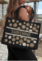 Pleciona Tasche wyszywana koralikami boho Sunshine Beads Beige