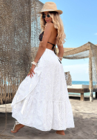 Ażurowa Rock z falbankami boho Riviera Daydream Weiß