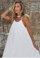 Kleid maxi na ramiączkach Sunline Look Weiß