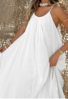 Kleid maxi na ramiączkach Sunline Look Weiß