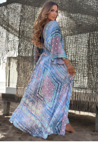 Wzorzysta Kleid maxi z szerokimi rękawami Summer Doll Pistaziengrün
