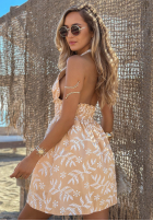 Ażurowa Kleid z wiązaniem No Regrets Ecru