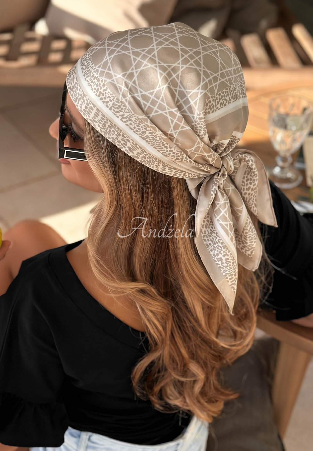 Gemustertes Halstuch Sun Touch Beige