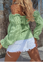 Muślinowa Bluse Kleid im spanischen Stil Beach Air Gelb