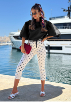 Bawełniana Bluse z bufkami Sweet Summer Schwarz