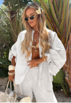 Haftowane Hose wide leg boho Ti Amo Gelb