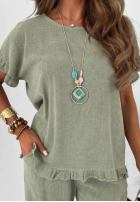Set Bluse i Hose Summer Breeze Mokkafarben