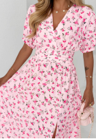 Kwiecista Kleid midi Petal Story Puderrosa