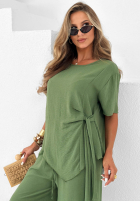 Set wiązana Bluse i Hose wide leg Elite Holiday Rot