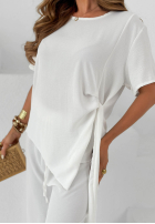 Set wiązana Bluse i Hose wide leg Elite Holiday Rot