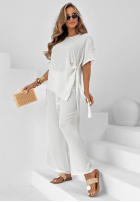 Set wiązana Bluse i Hose wide leg Elite Holiday Rot