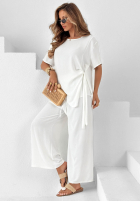 Set wiązana Bluse i Hose wide leg Elite Holiday Rot