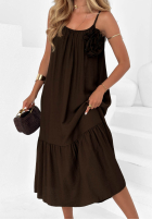 Kleid maxi na ramiączkach Mirage Coast Schokoladenbraun