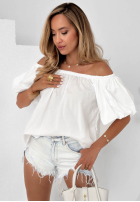 Bluse Kleid im spanischen Stil z bufkami Sunny Trips Himmelblau