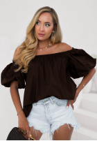 Bluse Kleid im spanischen Stil z bufkami Sunny Trips Himmelblau