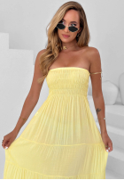 Kleid maxi bez ramiączek Cara Mia Kobaltblau