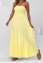 Kleid maxi bez ramiączek Cara Mia Kobaltblau