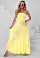 Kleid maxi bez ramiączek Cara Mia Kobaltblau