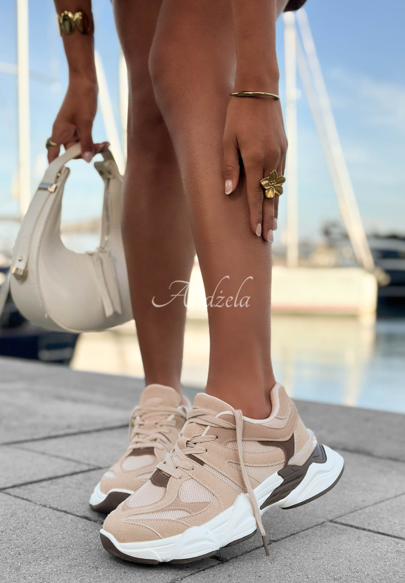 Sneaker Follow Me Mokkafarben