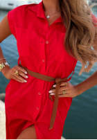 Koszulowa Kleid z paskiem Let's Sail Dunkelblau