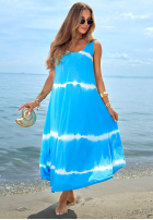 Kleid maxi na ramiączkach ombre Sea Waves Himmelblau