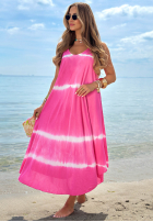 Kleid maxi na ramiączkach ombre Sea Waves Himmelblau