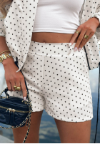 Set lekka Jacke bomberka i Shorts w Punkte Dot Glow Weiß